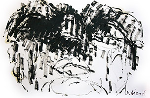 Huile sur papier, 105 × 75 cm, 2012