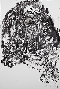 Huile sur papier, 110 × 75 cm, 2014