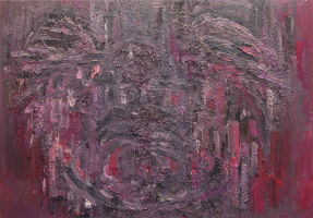L'ange et le masque<p>116x81 - Huile sur toile - 2004</p>