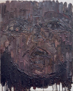 Dionysos (portait du Fayoum)<p>81x65 - Huile sur toile - 2000