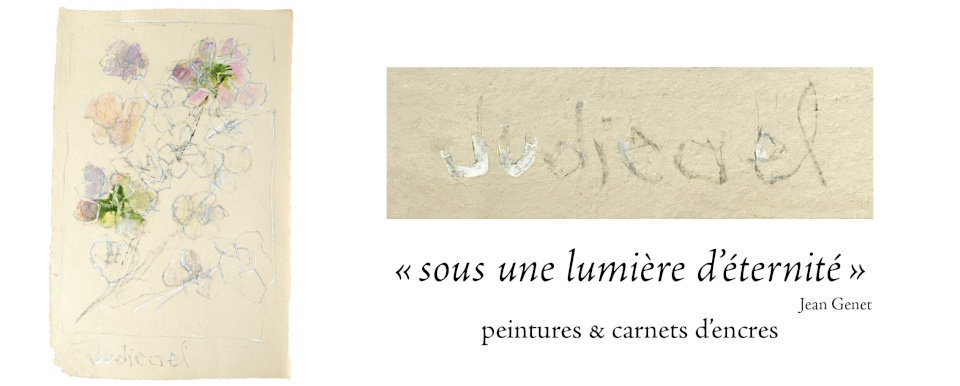 Judicaël - présentation de l'exposition <strong>Sarabande</strong> - encres et peintures thème des fleurs 2019 à 2022